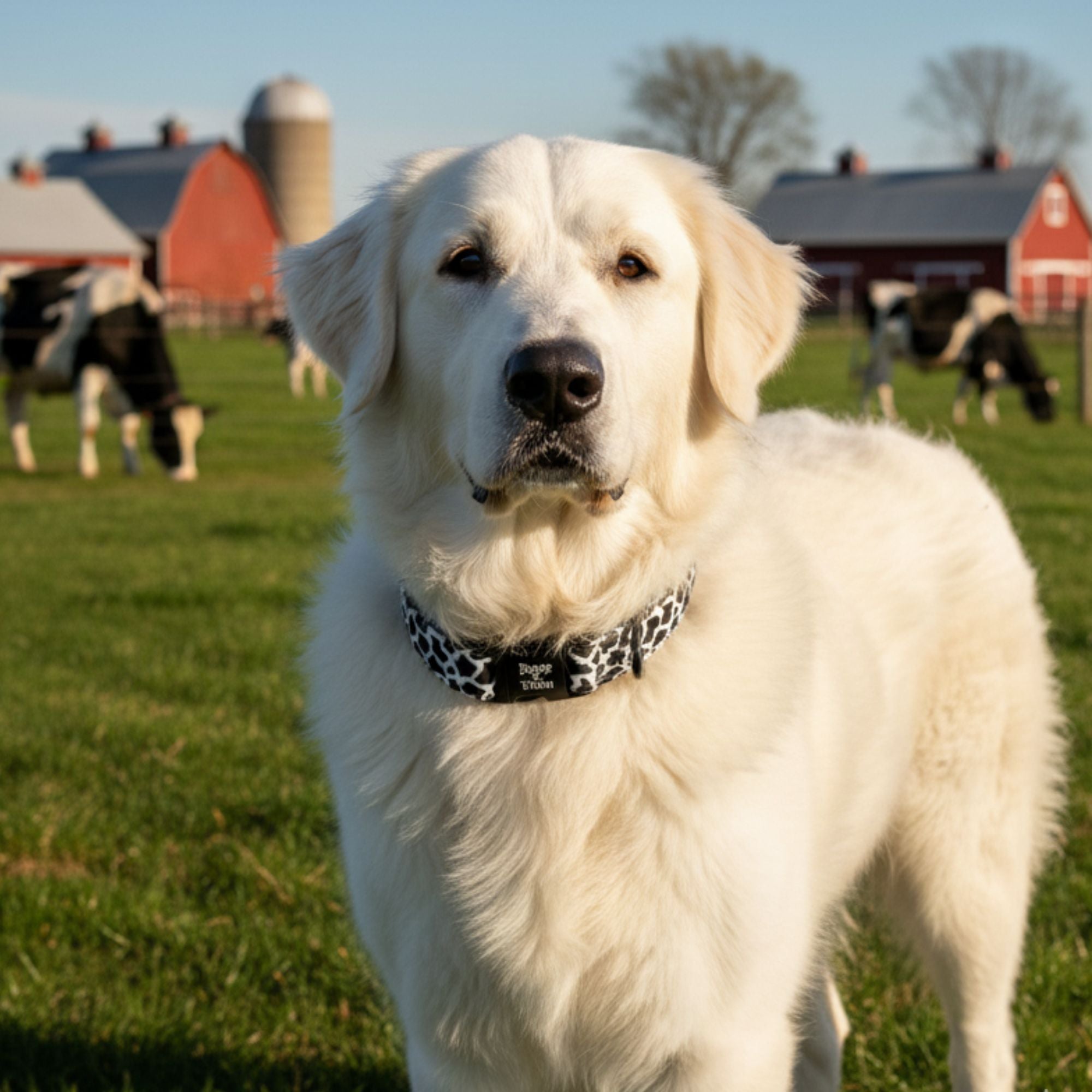 Boop Town Durable Soft Cotton Dog Collar With Nylon Core Quick Release Metal Buckle Adjustable for Girls Boys Small Medium Large Comfortable Pet Products Reduces Hair Matting Gold Tone Zinc Alloy Hardware