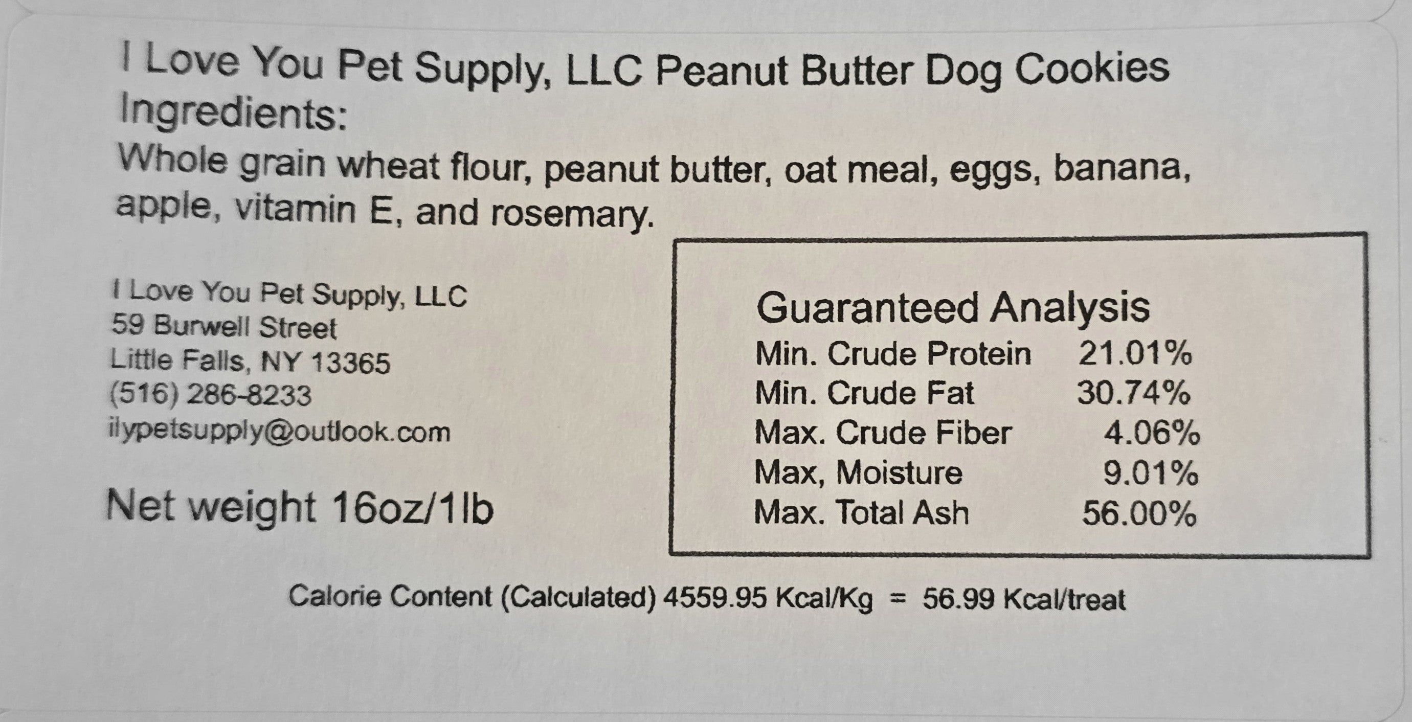 I Love You Pet Supply LLC Peanut Butter Dog Cookies